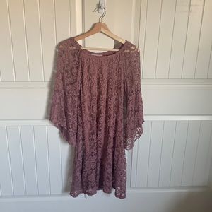 Cold shoulder lace dress